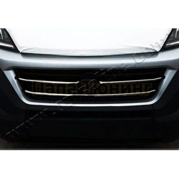 Накладки на решетку радиатора 3 части Omsa_Line для Fiat Ducato 2014- Накладки на решетку радиатора 3 части Omsa_Line для Fiat Ducato 2014-
