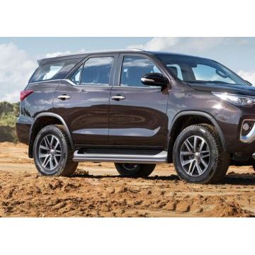 Защита штатных порогов 57 мм Rival для Toyota Fortuner 2017-