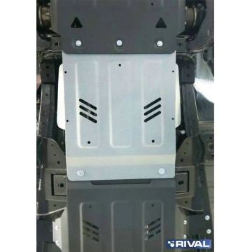 Защита КПП Rival алюминий 4 мм для Mitsubishi Pajero Sport, V - 3.0; 2.4d; выводим 2016-