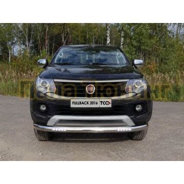 Защита переднего бампера с ДХО 76 мм ТСС для Fiat Fullback 2016- Защита переднего бампера с ДХО 76 мм ТСС для Fiat Fullback 2016-