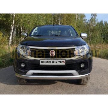 Защита передняя овальная 75х42 мм ТСС для Fiat Fullback 2016- Защита передняя овальная 75х42 мм ТСС для Fiat Fullback 2016-