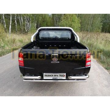 Защита задняя уголки 76 мм (без заднего бампера) ТСС для Fiat Fullback 2016- Защита задняя уголки 76 мм (без заднего бампера) ТСС для Fiat Fullback 2016-
