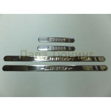 Накладки на дверные пороги 4 штуки Omsa_Line для Fiat Linea 2006-2012 Накладки на дверные пороги 4 штуки Omsa_Line для Fiat Linea 2006-2012