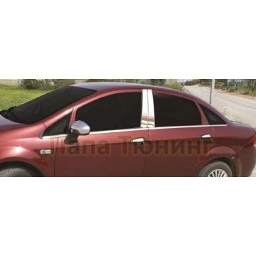 Молдинги дверных стоек 4 части Omsa_Line для Fiat Linea 2006-2012 Молдинги дверных стоек 4 части Omsa_Line для Fiat Linea 2006-2012