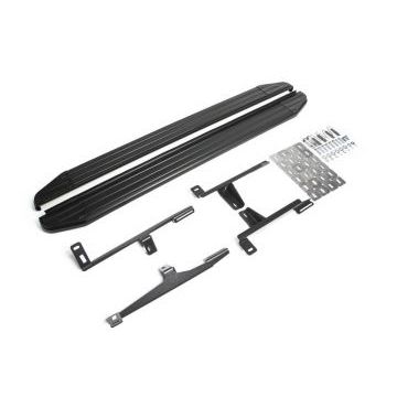 Пороги алюминиевые Rival Black-Premium для Ford Ecosport 2014-