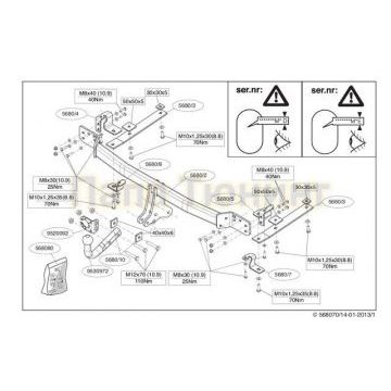 Фаркоп Brink шар A для Honda CR-V 2012-2017