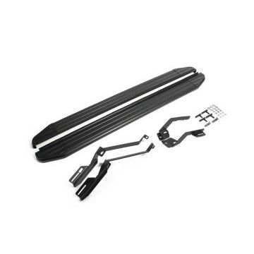 Пороги алюминиевые Rival Black-Premium для Ford Explorer 2011-