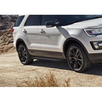 Пороги алюминиевые Rival Black New для Ford Explorer 2011-