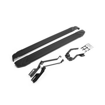 Пороги алюминиевые Rival Black New для Ford Explorer 2011-