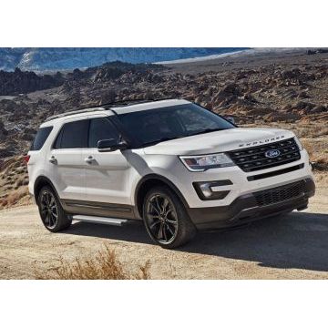 Пороги алюминиевые Rival Silver New для Ford Explorer 2011-