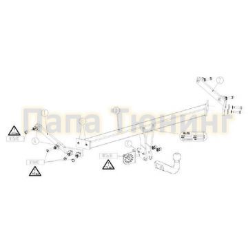 Фаркоп Bosal на хетчбек для Ford Fiesta 2008-2014