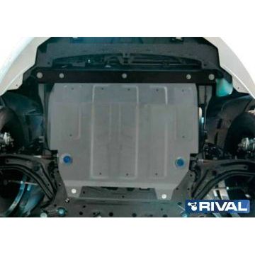 Защита картера + КПП алюминий Rival для Ford Fiesta, V -1.3; 1.4; 1.6 2008-2015/Ford Fiesta, V -1.3; 1.4; 1.6 2015-