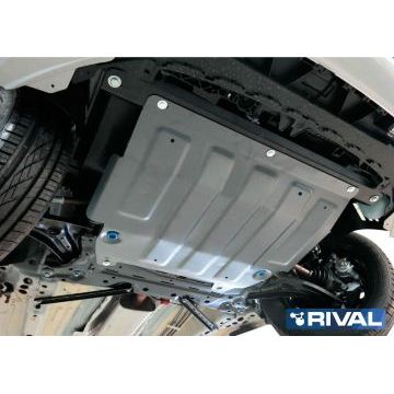 Защита картера + КПП алюминий Rival для Ford Fiesta, V -1.3; 1.4; 1.6 2008-2015/Ford Fiesta, V -1.3; 1.4; 1.6 2015-