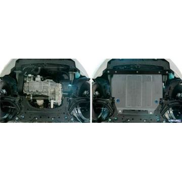 Защита картера + КПП алюминий Rival для Ford Fiesta, V -1.3; 1.4; 1.6 2008-2015/Ford Fiesta, V -1.3; 1.4; 1.6 2015-