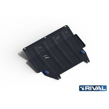 Защита картера + КПП сталь Rival для Ford Fiesta, V -1.3; 1.4; 1.6 2008-2015/Ford Fiesta, V -1.3; 1.4; 1.6 2015-