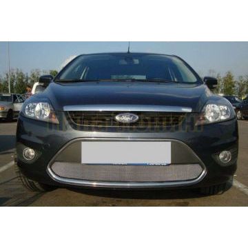 Защита радиатора хром РусСталь для Ford Focus 2 2008-2011