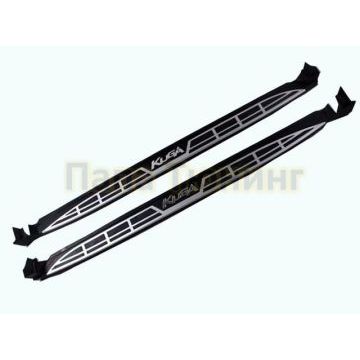 Пороги алюминиевые OEM Tuning для Ford Kuga 2013-