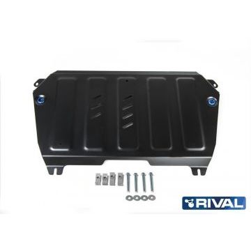 Защита картера + КПП Rival для Toyota Camry (XV70), V - 2.0; 2.5; 3.5; Увеличенная;  2018-