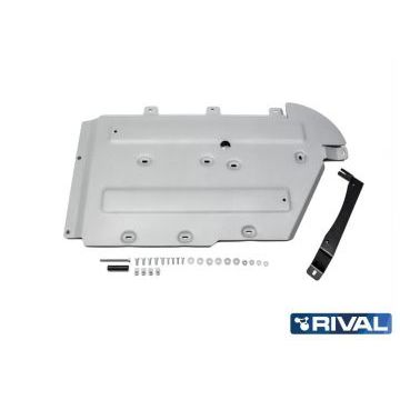 Защита КПП + РК алюминий 4 мм RIVAL для BMW X3, 20i; 20d; 30d; 30i; M40i; M40d 2017-/BMW X4, 20i; 20d; 30i; 30d; M40i 2018-