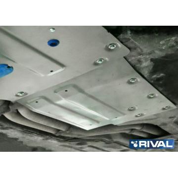 Защита КПП алюминий 4 мм RIVAL для BMW 3-series Coupe, V - 2.5 2011-2014