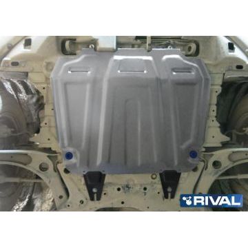 Защита картера + КПП алюминий 4 мм RIVAL для Citroen C4 Aircross, V - 1.6; 2.0; Увеличенная 2012-2016/Citroen C-Crosser, V - 2.2; 2.4; Увеличенная 2007-2013/Mitsubishi ASX, V - все; Увеличенная 2010-2015/Mitsubishi ASX, V - все; Увеличенная 2017-2019/Mitsubishi ASX, V - все; Увеличенная 2019-/Mitsubishi Lancer X, V - 1.5; 1.8; 2.0; Увеличенная 2007-2016/Mitsubishi Outlander XL, V - 2.0; 2.4; Увеличенная 2007-2012/Peugeot 4007, V - 2.0; 2.4; Увеличенная 2007-2012/Peugeot 4008, V - 2.0; Увеличенная 2012-2015