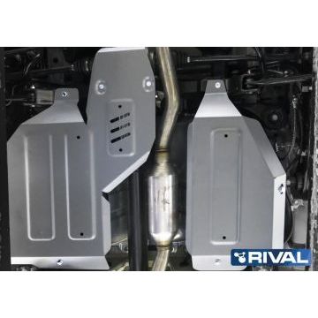 Защита топливного бака + редуктора Rival алюминий 4 мм для Mitsubishi Eclipse Cross, V - 1.5T; полный привод 2018-
