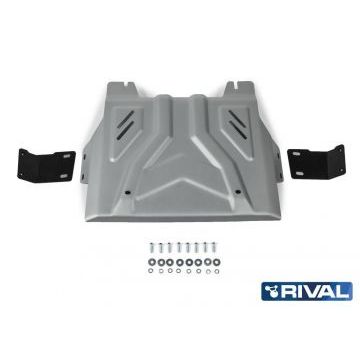 Защита РК алюминий 4 мм RIVAL для Fiat Fullback, V - 2.4d 2016-/Mitsubishi L200, V - 2.4d; 2,4d H.P. 2015-2018/Mitsubishi L200, V - 2.4d; 2,4d H.P. 2018-/Mitsubishi Pajero Sport, V - 3.0; 2.4d 2016-
