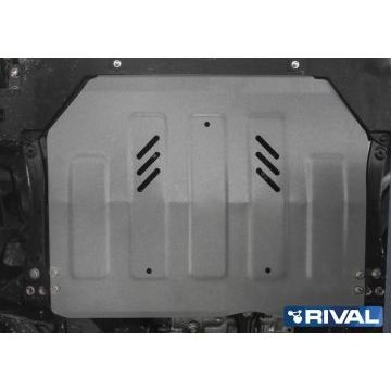 Защита картера + КПП алюминий 4 мм RIVAL для Mitsubishi Eclipse Cross, V - 1.5T; привод - все 2018-2021