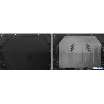 Защита картера + КПП алюминий 4 мм RIVAL для Mitsubishi Eclipse Cross, V - 1.5T; привод - все 2018-2021