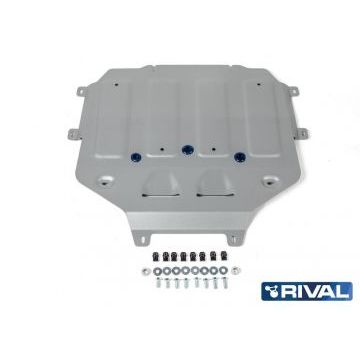 Защита КПП алюминий 4 мм RIVAL для Porsche Cayenne, V - 2.9T (440 л.с.); 3.0 (340 л.с.); 4.0T (550 л.с.); устанавливается совместно с 333.4612.1; Серый 2018-