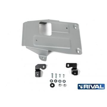 Защита РК алюминий 4 мм RIVAL для Porsche Cayenne, V - 2.9T (440 л.с.); 3.0 (340 л.с.); 4.0T (550 л.с.); Серый 2018-