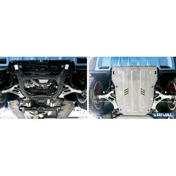 Защита картера  Rival для Porsche Cayenne, V - 3.0d; 4.1d; 4.8T; 2014-2018