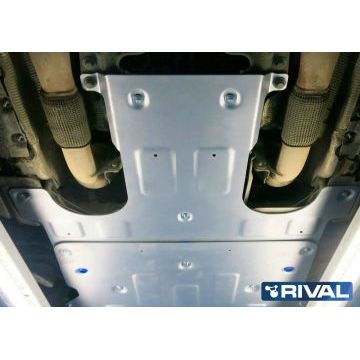 Защита КПП алюминий 4 мм RIVAL для Porsche Panamera, V - 2.9 (330л.с.); 2.9 (440л.с.); 4.0 (550л.с.) 2016-