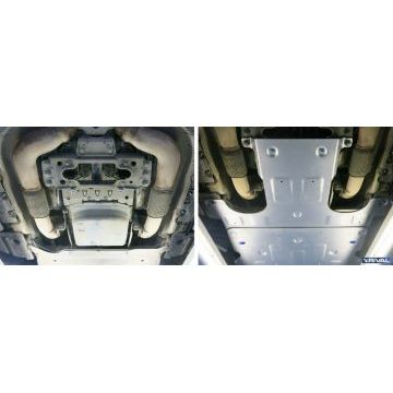 Защита КПП алюминий 4 мм RIVAL для Porsche Panamera, V - 2.9 (330л.с.); 2.9 (440л.с.); 4.0 (550л.с.) 2016-