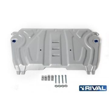 Защита картера + КПП алюминий 4 мм RIVAL для Lexus ES (XV70), V - 2.0; 2.5; 3.5; Увеличенная 2018-2021/Lexus ES (XV70), V - 2.0; 2.5; 3.5; Увеличенная 2021-/Toyota Camry (XV70), V - 2.0; 2.5; 3.5; Увеличенная 2018-/