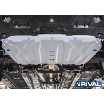Защита картера + КПП алюминий 4 мм RIVAL для Lexus ES (XV70), V - 2.0; 2.5; 3.5; Увеличенная 2018-2021/Lexus ES (XV70), V - 2.0; 2.5; 3.5; Увеличенная 2021-/Toyota Camry (XV70), V - 2.0; 2.5; 3.5; Увеличенная 2018-/