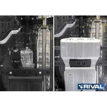 Защита РК алюминий 4 мм RIVAL для Toyota Fortuner, V - 2.8d; 2.7; полный привод 2017-