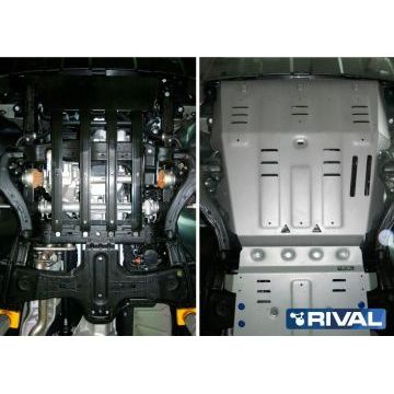 Защита картера Rival алюминий 4 мм для Volkswagen Amarok, V - 2.0d; 3.0d 2010-