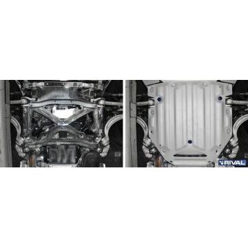 Защита КПП Rival для Volkswagen Touareg, V - 3.0 TDI (249л.с.) R-Line; полный привод; кроме а/м с системой активной стабилизации 2018-