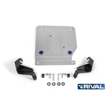 Защита РК алюминий 4 мм RIVAL для Volkswagen Touareg, V - 3.0TDI (249 л.с.); 2.0TSI (249 л.с.); 3.0TSI (340 л.с.);  включая пакеты "Движение по бездорожью", "Подвеска Pro" 2018-