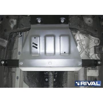 Защита РК алюминий 4 мм RIVAL для Volkswagen Amarok, V - 2.0d; 3.0d 2016-