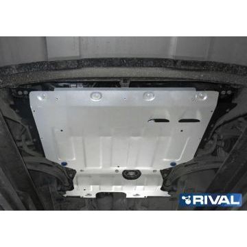 Защита картера + КПП Rival для Volkswagen Teramont, V - 2.0 (220л.с.); полный привод; 2 Части 2018-