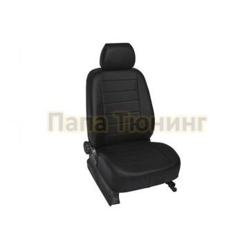 Чехол Экокожа Rival задняя спинка 40/60, рисунок Строчка для UAZ Patriot 2007-2014/Ssang Yong Rexton II (ремень безопастности на задней спинке)2007-2012