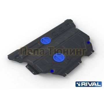 Защита картера + КПП Rival сталь 2 мм для Skoda Superb, V - 1.4; 1.8; 2.0; привод - все 2015-