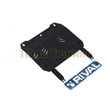 Защита картера + КПП Rival сталь 2 мм для Geely MK Cross, V - 1.5 2011-2015
