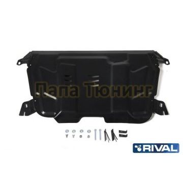 Защита картера + КПП Rival сталь 2 мм для Toyota Highlander, V - 3.5 2017-
