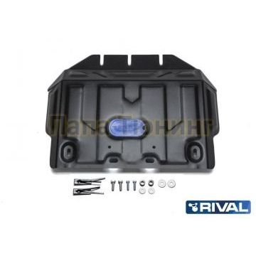 Защита картера Rival сталь 2 мм для Lexus GX 460, V - 4.6; 2009-2019; (устанавливается совместно с 111.9516.1 /Toyota Land Cruiser 150 Prado, V - 2.7; 2.8d; 4.0; устанавливается совместно с 111.9516.1 2009-2019