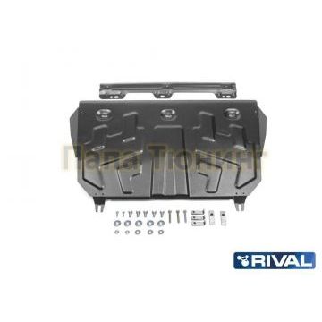 Защита картера + КПП Rival сталь 2 мм для Mazda CX-9, V - 2.5; Увеличенная 2017-