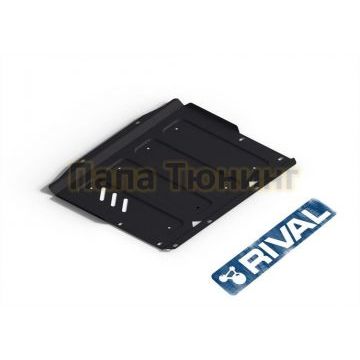 Защита КПП Rival сталь 2 мм для Mitsubishi Pajero III, V - все 1999-2006