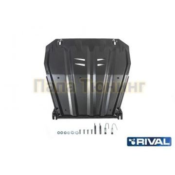 Защита картера + КПП Rival сталь 2 мм для Renault Koleos, V - 2.0d; 2.0; 2.5 2008-2019